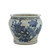 Blue And White Small Planter Flower With Pheasant