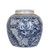 Blue And White Rustic Peony Vine Melon Jar Large