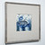 Hand Painted Blue & White Porcelain Tile Kirin Motif - Framed /12F02