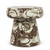Brown & White Mushroom Porcelain Garden Stool Silla Flower Motif