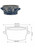 Lillian August Porcelain Footbath Planter Blue & White Flower Birds Motif