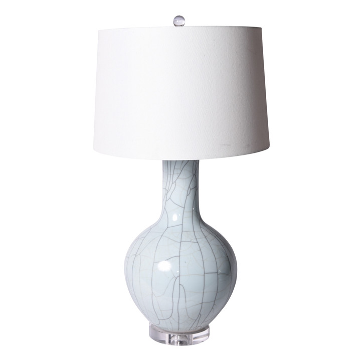 Crackle Celadon Globular Vase Table Lamp