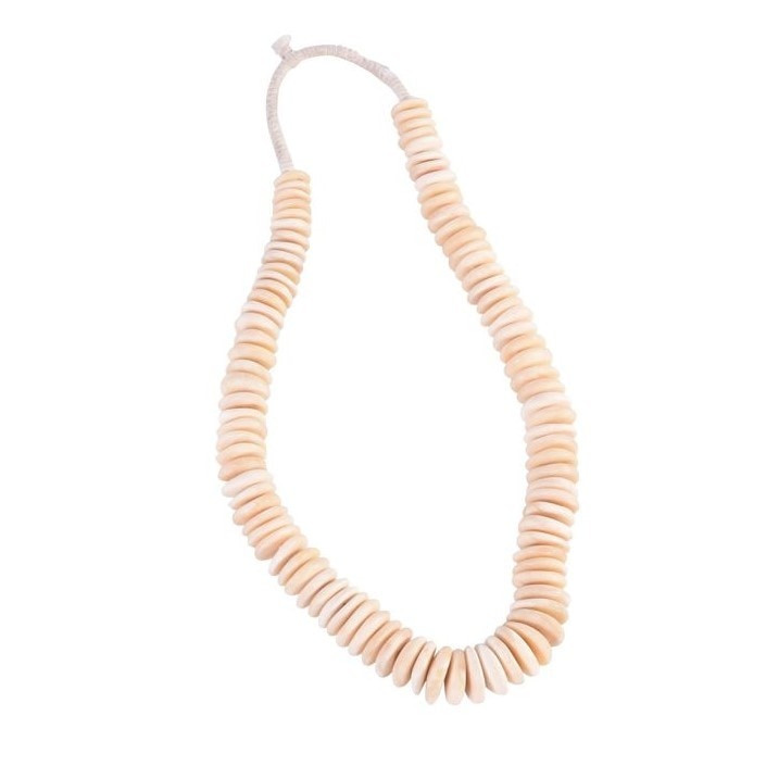 Nigeria Water Buffalo Bone Disk Beads Per String