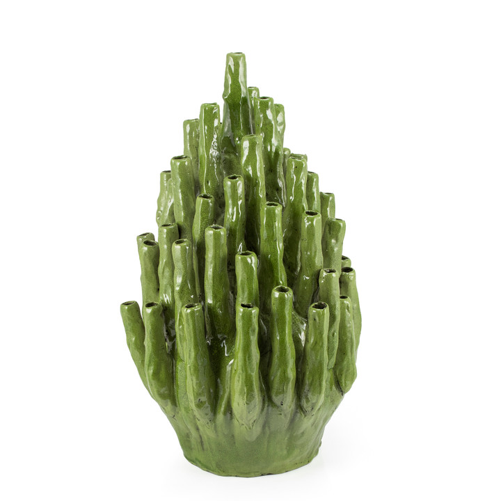Coral Vase Lime Green - L