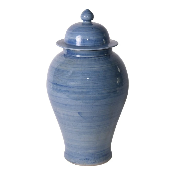 Lake Blue Porcelain Temple Jar - 3 Sizes