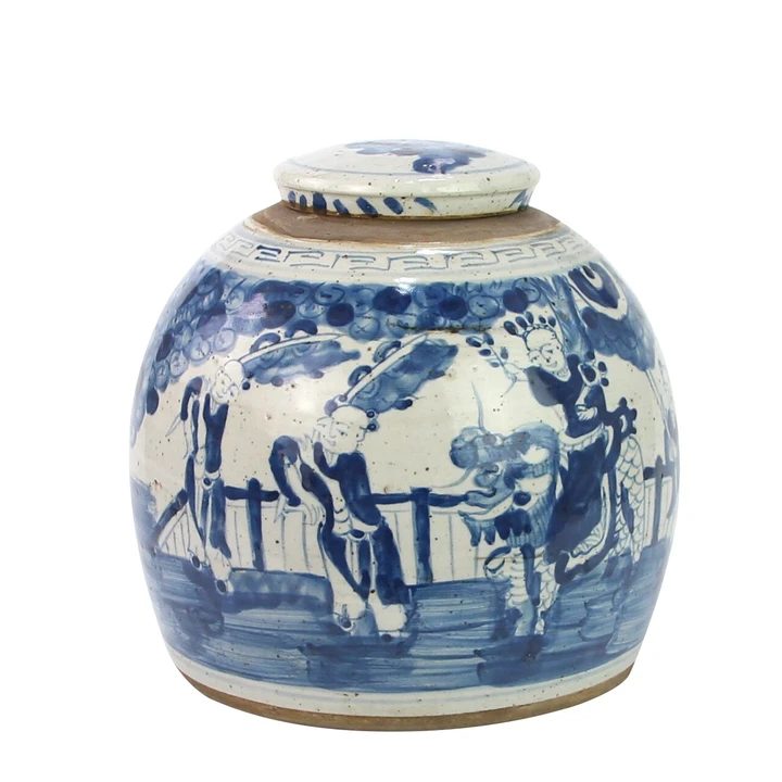 Vintage Ming Jar Enchanted Children Motif - 2 Sizes