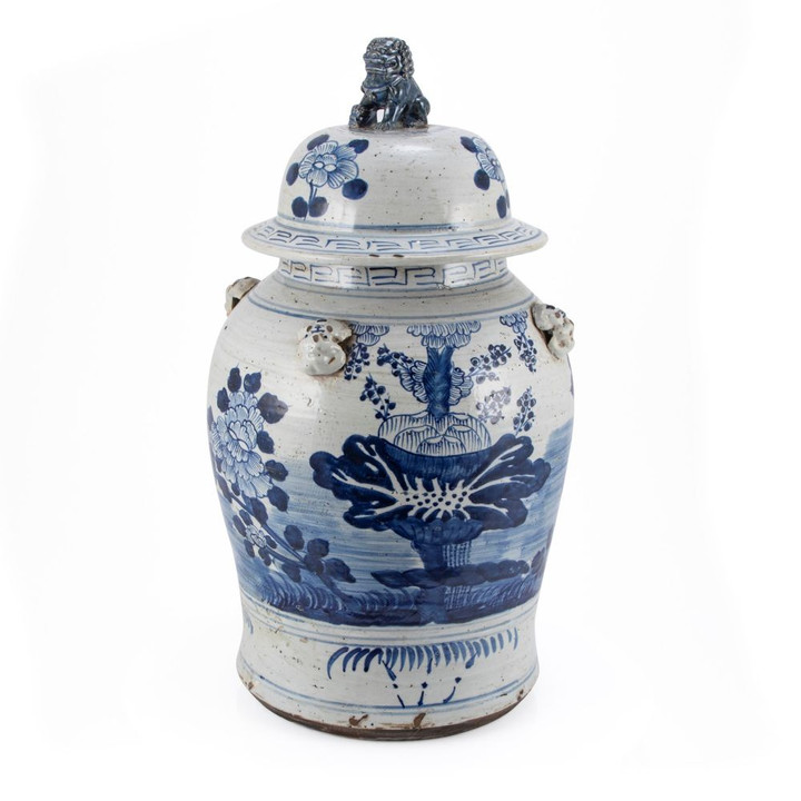 Vintage Temple Jar Four Season Plants - 2 Sizes