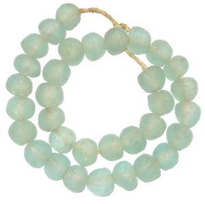 Vintage Sea Glass Beads Aqua Green - 2 Sizes