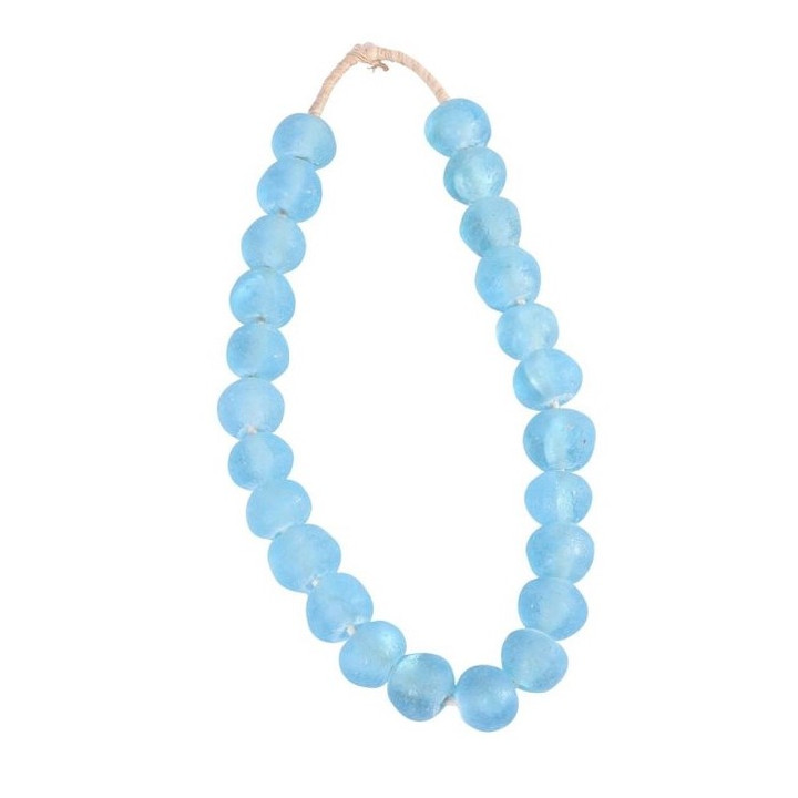 Vintage Sea Glass Beads Aqua Blue - 2 Sizes