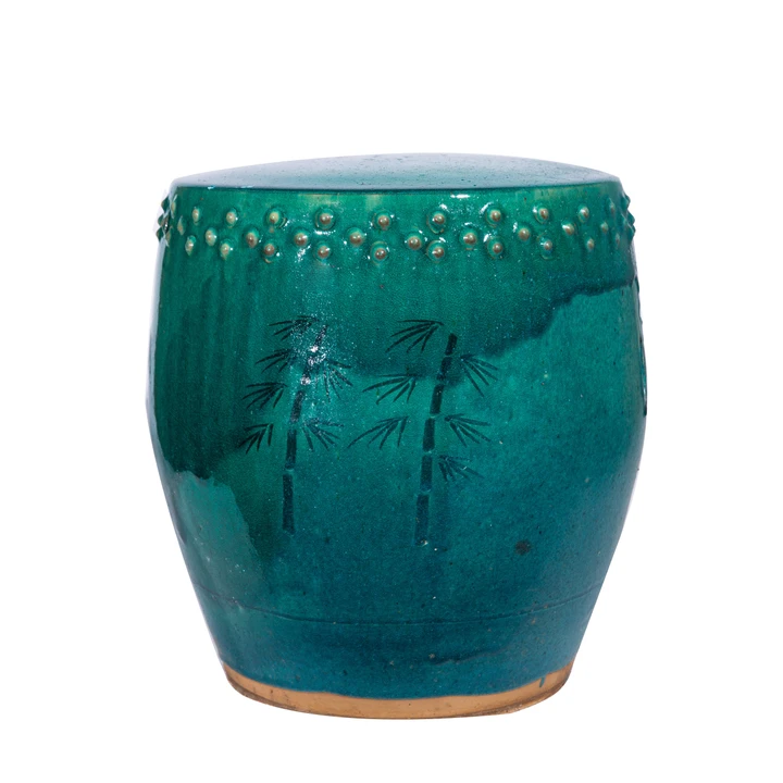 Vintage Green Small Stool Drum Nail