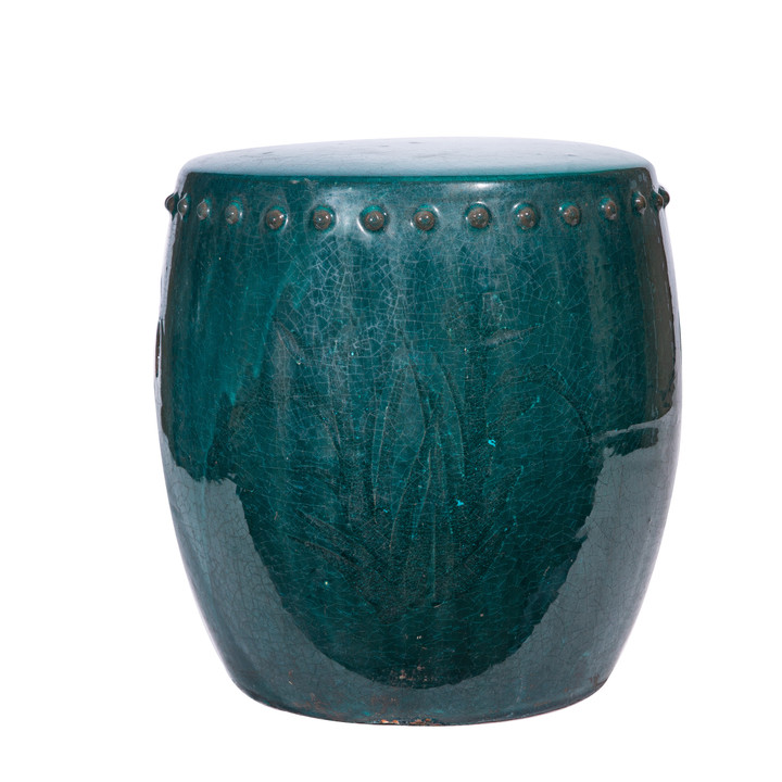 Vintage Green Extra Large Stool Drum Nail