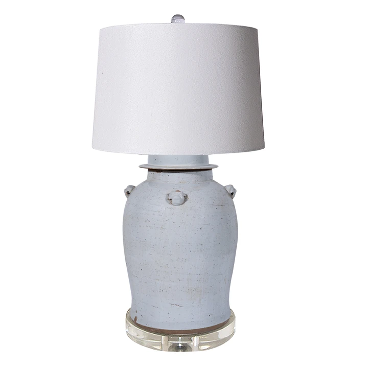 Lamp Of Vintage White Temple Jar - 2 Sizes