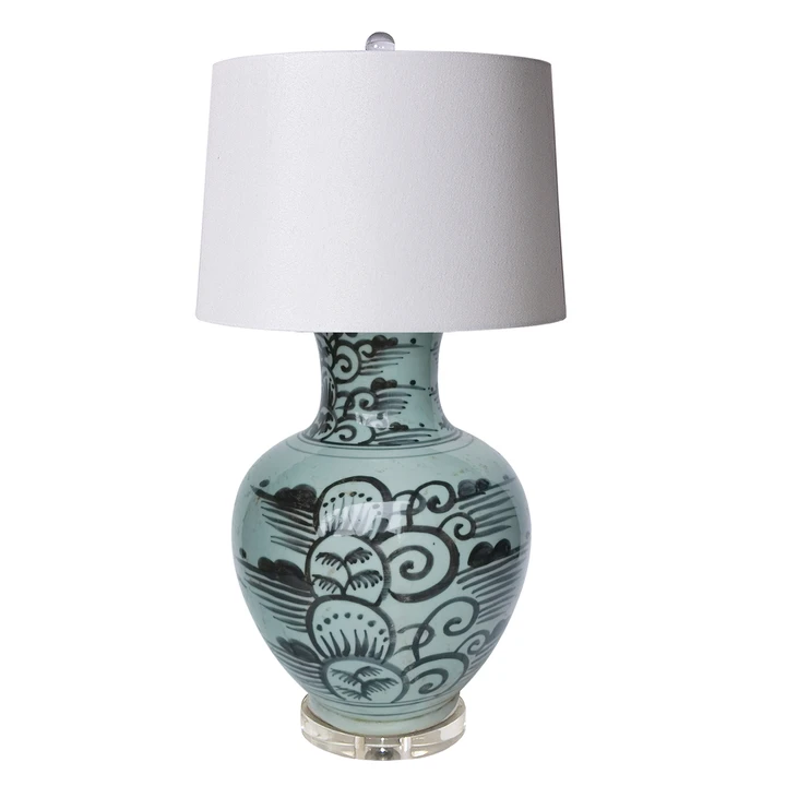 Lamp Black Wildflower Vase Acrylic Base