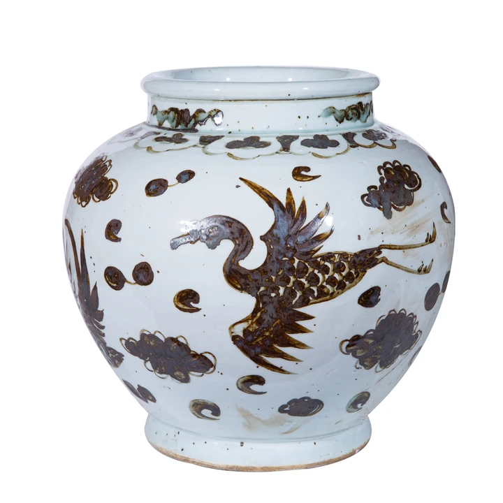 Rusty Brown Crane Jar - 2 Sizes