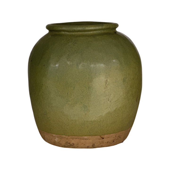 Vintage Green Sauce Jar Large
