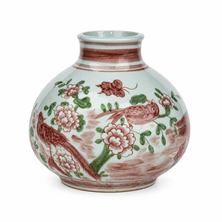 Lillian August Paris Garden Porcelain Apple Vase