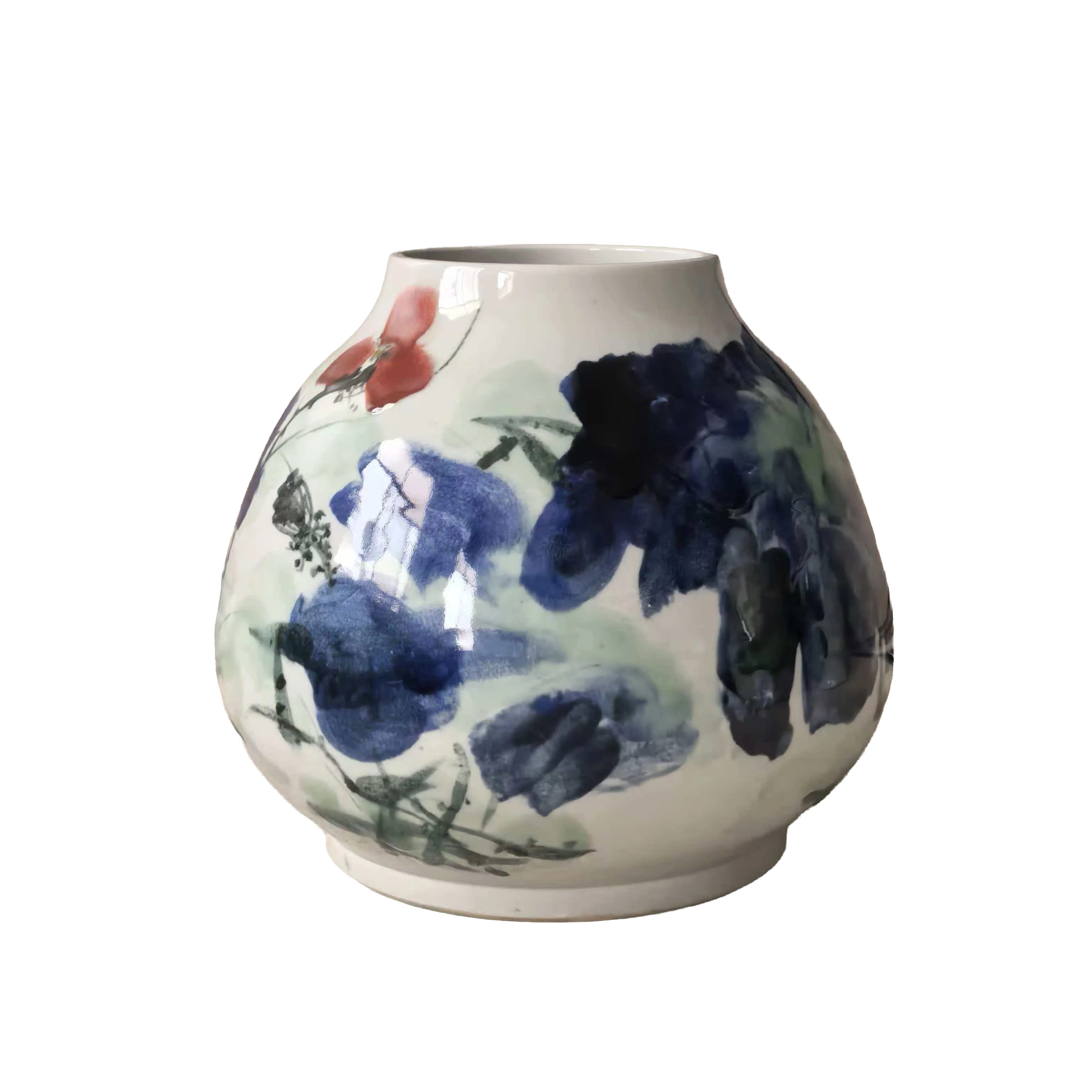Porcelain Mandarin Pot Serene Lotus Motif
