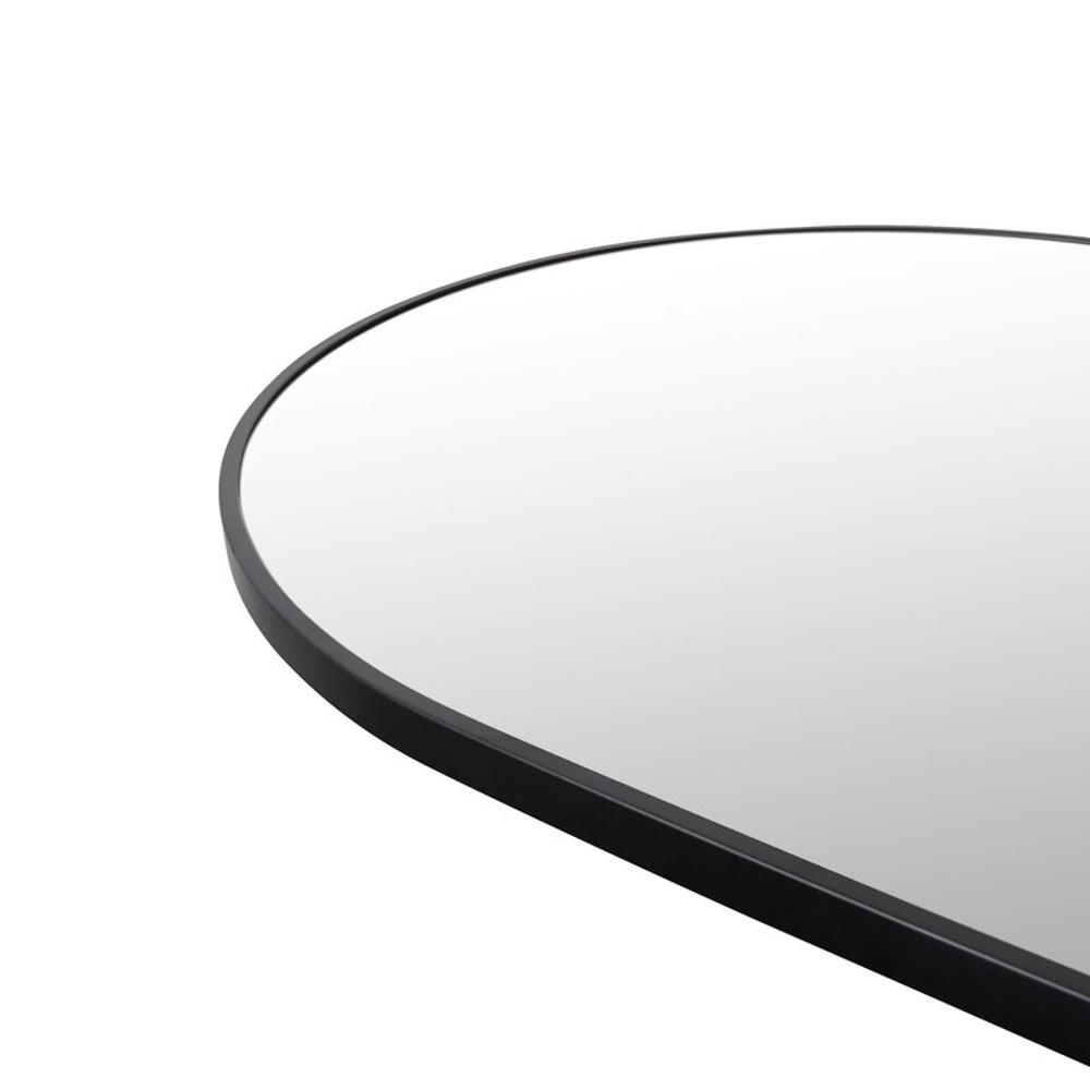 Modern Pill Shape Black Vanity Mirror Mirror | Clear Home Design