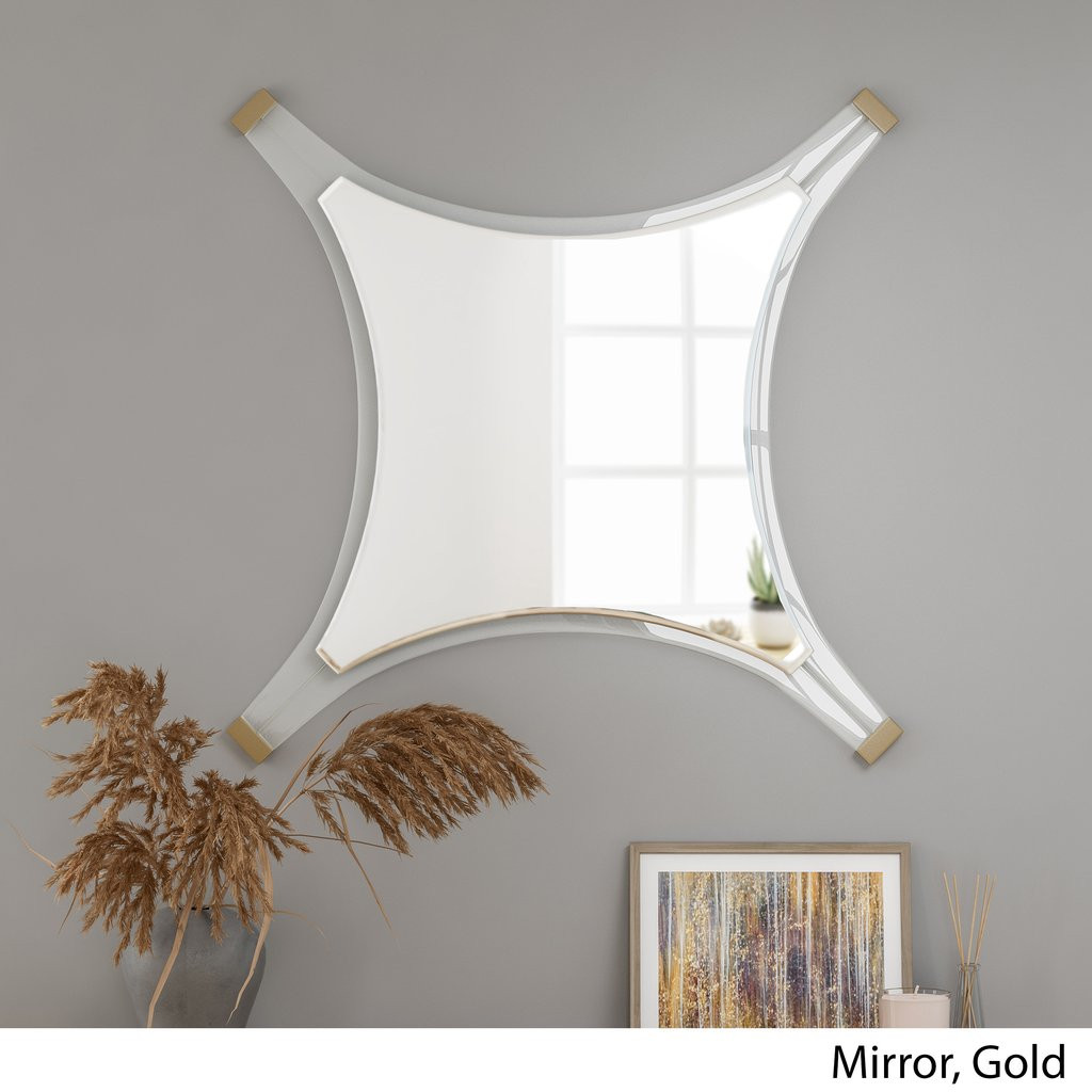 gdf studio dione flair boomerang mid century modern decorative accent wall mirror