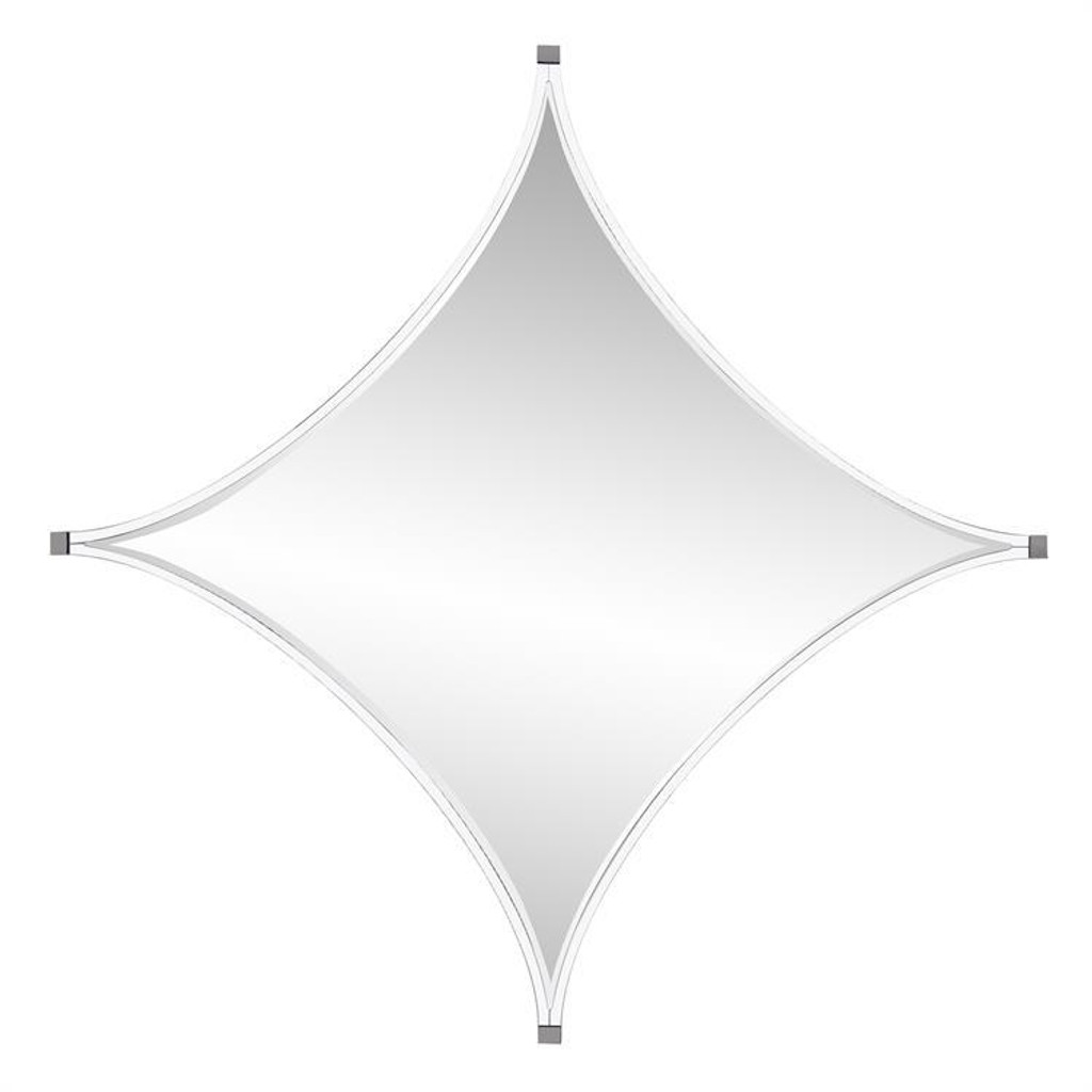howard Elliott flair wall mirror 70's style boomerang acrylic clear lucite frame modern mid century style