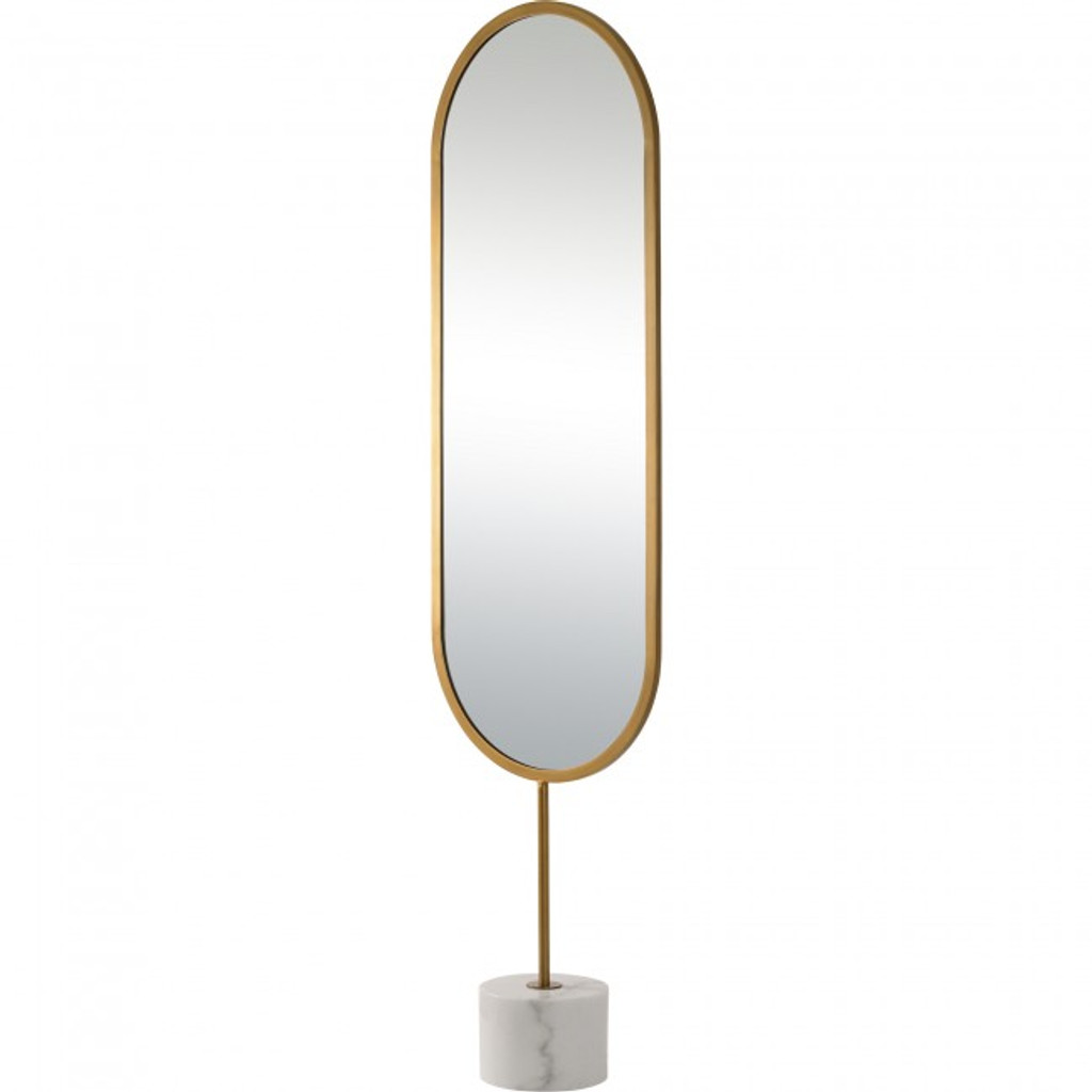 modern contemporary standing floor mirror dressing room marble white base sleek