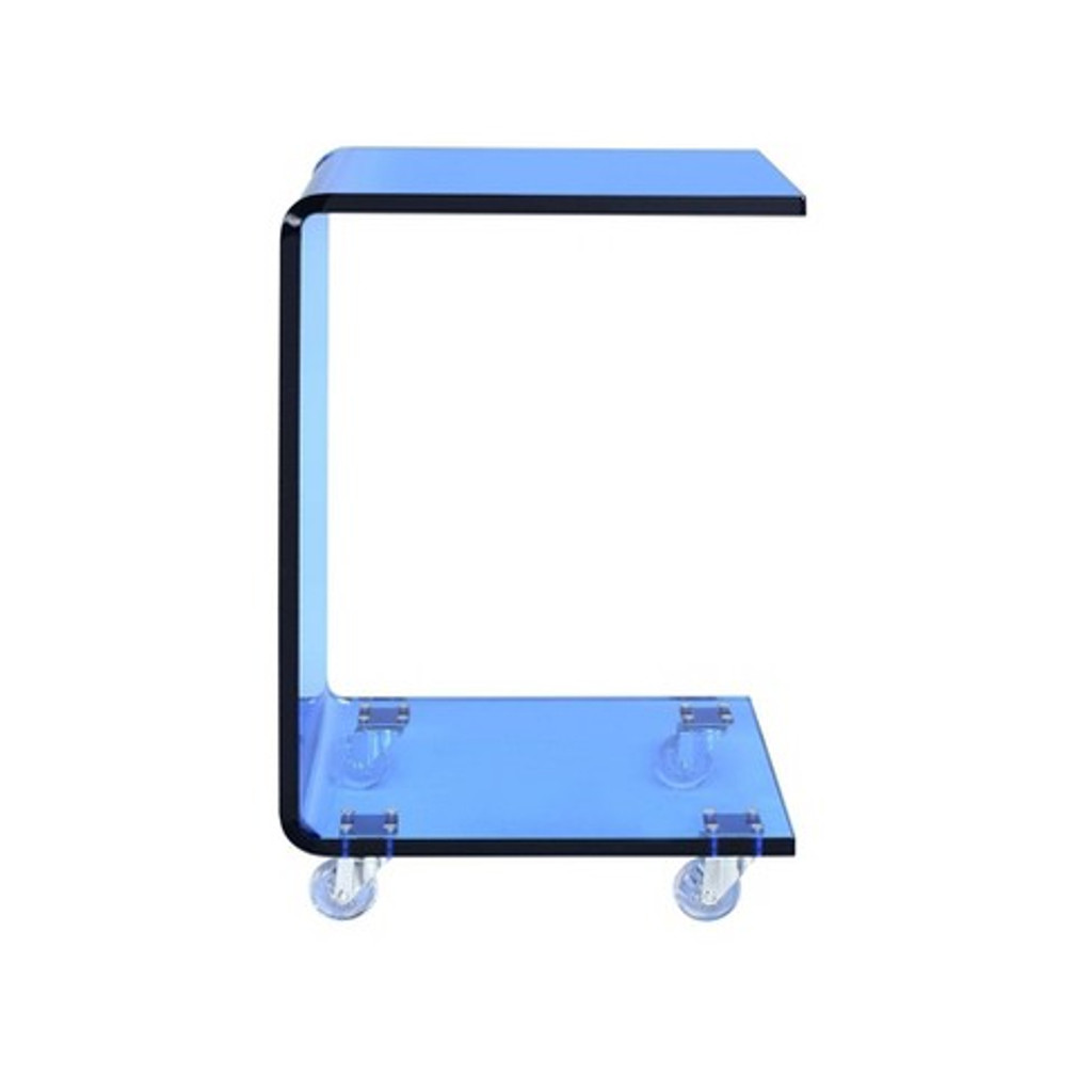 Picket House Furnishings Peek Acrylic Snack Table in Blue