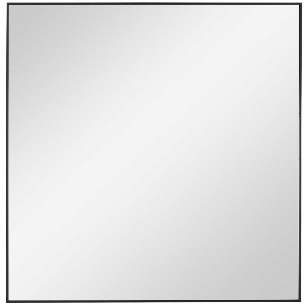 uttermost alexo black square modern simple edge frame wall mirror