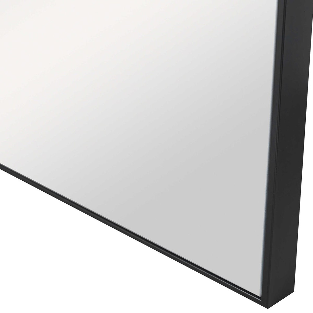 uttermost alexo black square modern simple edge frame wall mirror