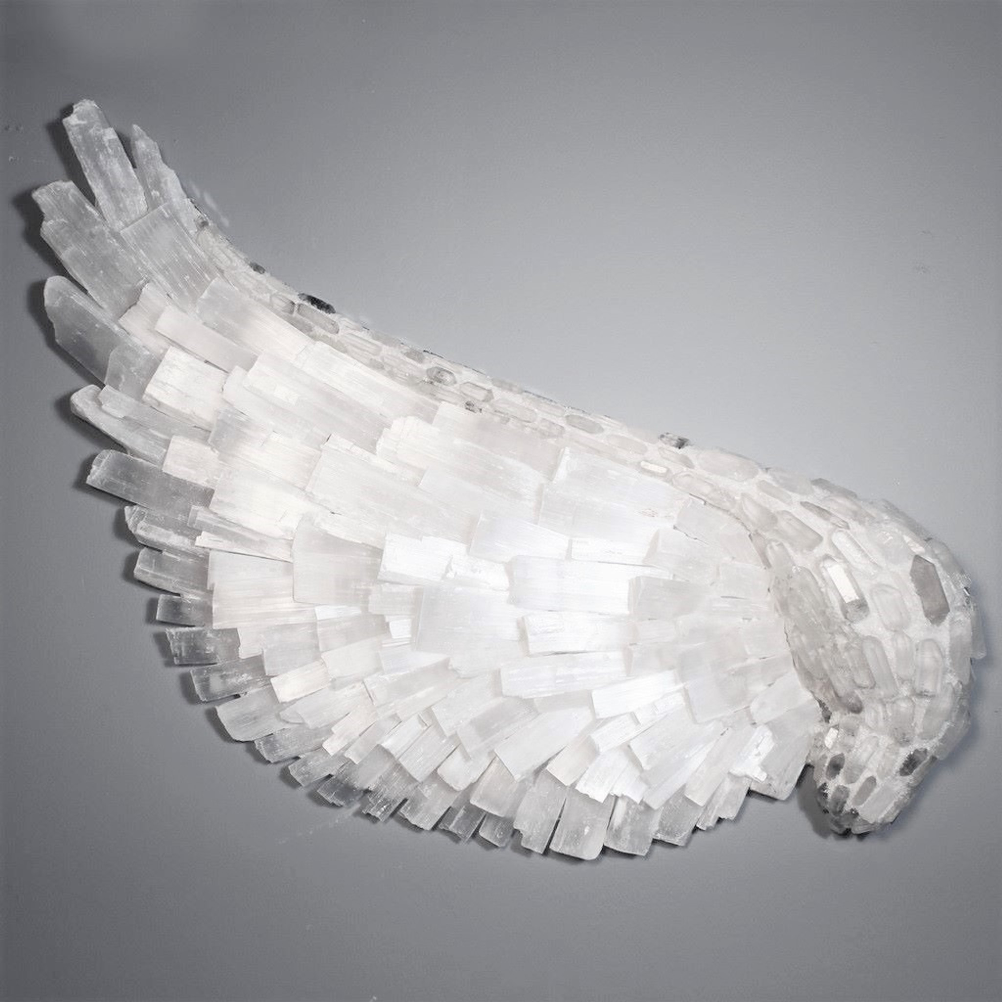 nate ricketts selenite crystal quartz angel wings designer wall art décor luxury