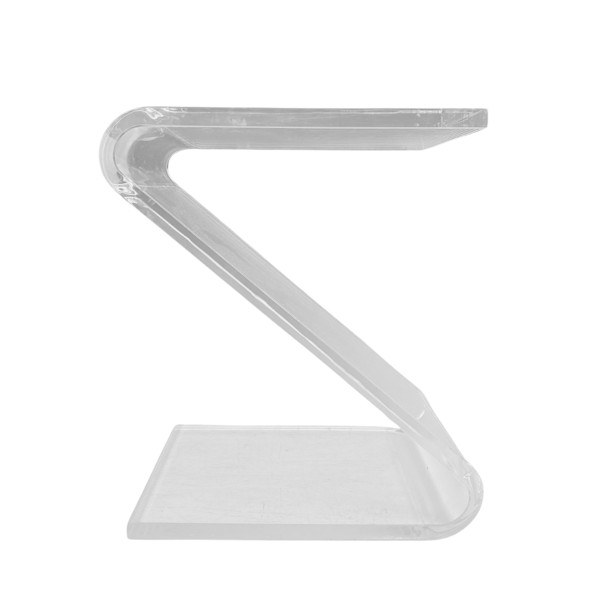 lucite Acrylic Z Side Table