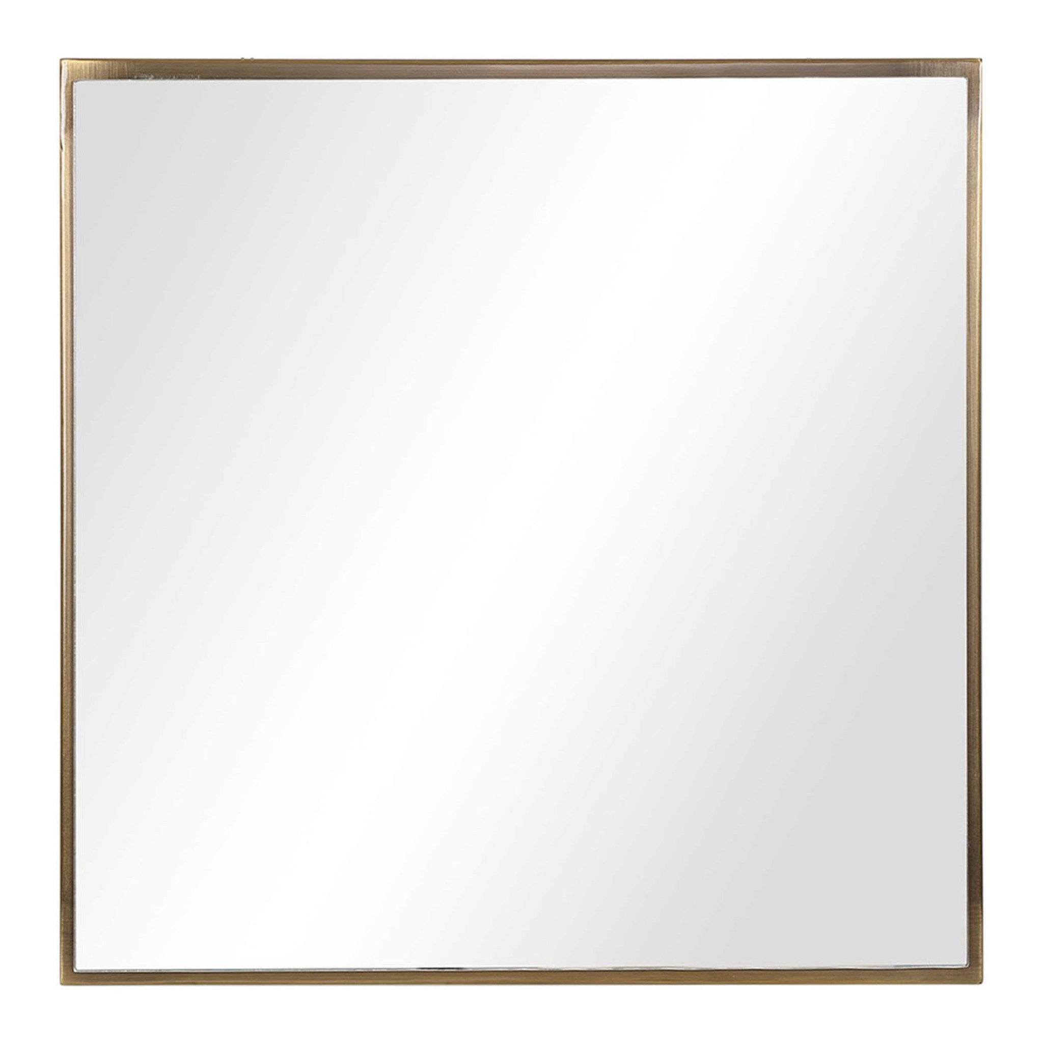 uttermost balmoral square brushed brass modern mirror simple minimal