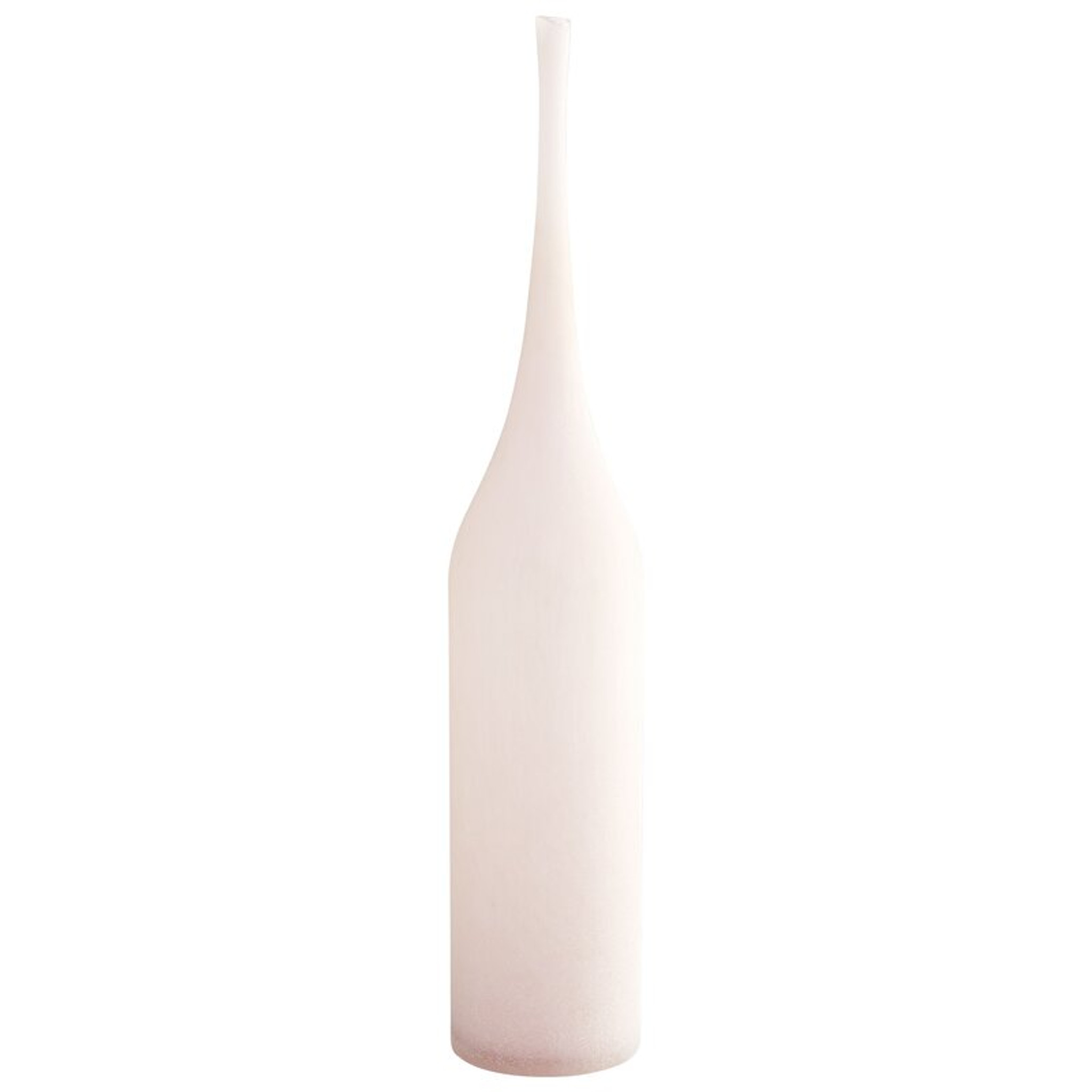 cyan designs karina frosted glass pink tall neck mid century modern vase