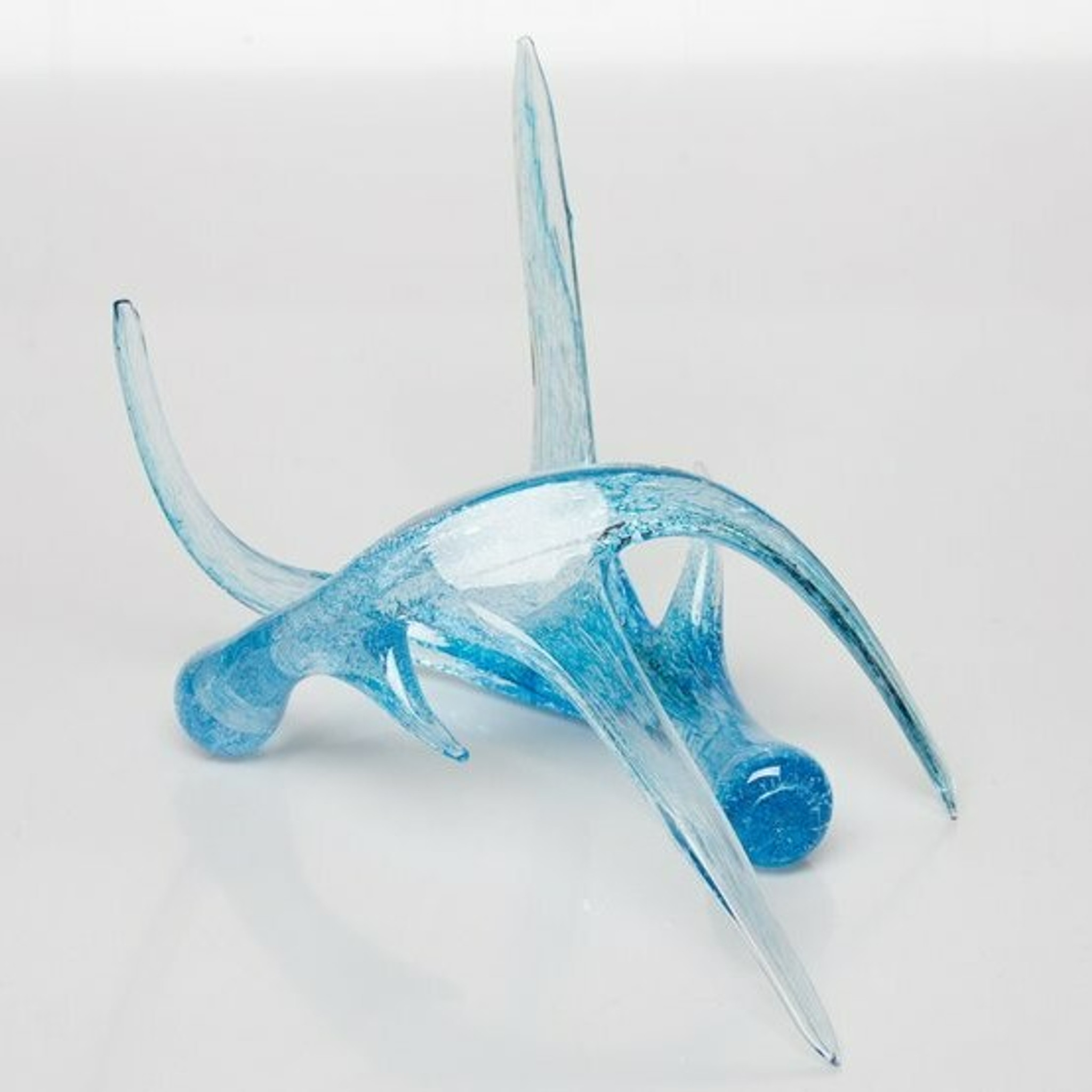 Art Glass Blown Antlers Pair, Color Options