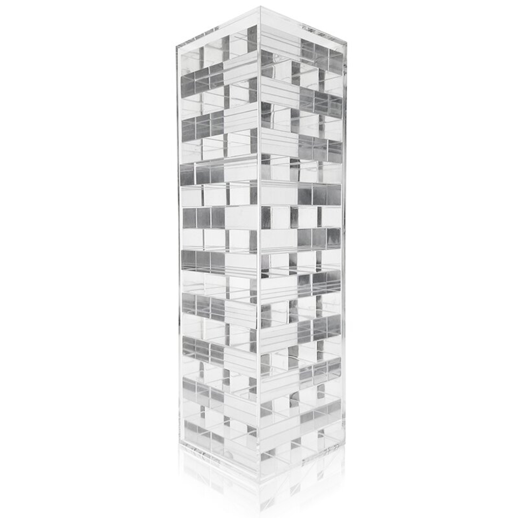 Clear Acrylic Stacking Tower Jenga Game, Finish Options