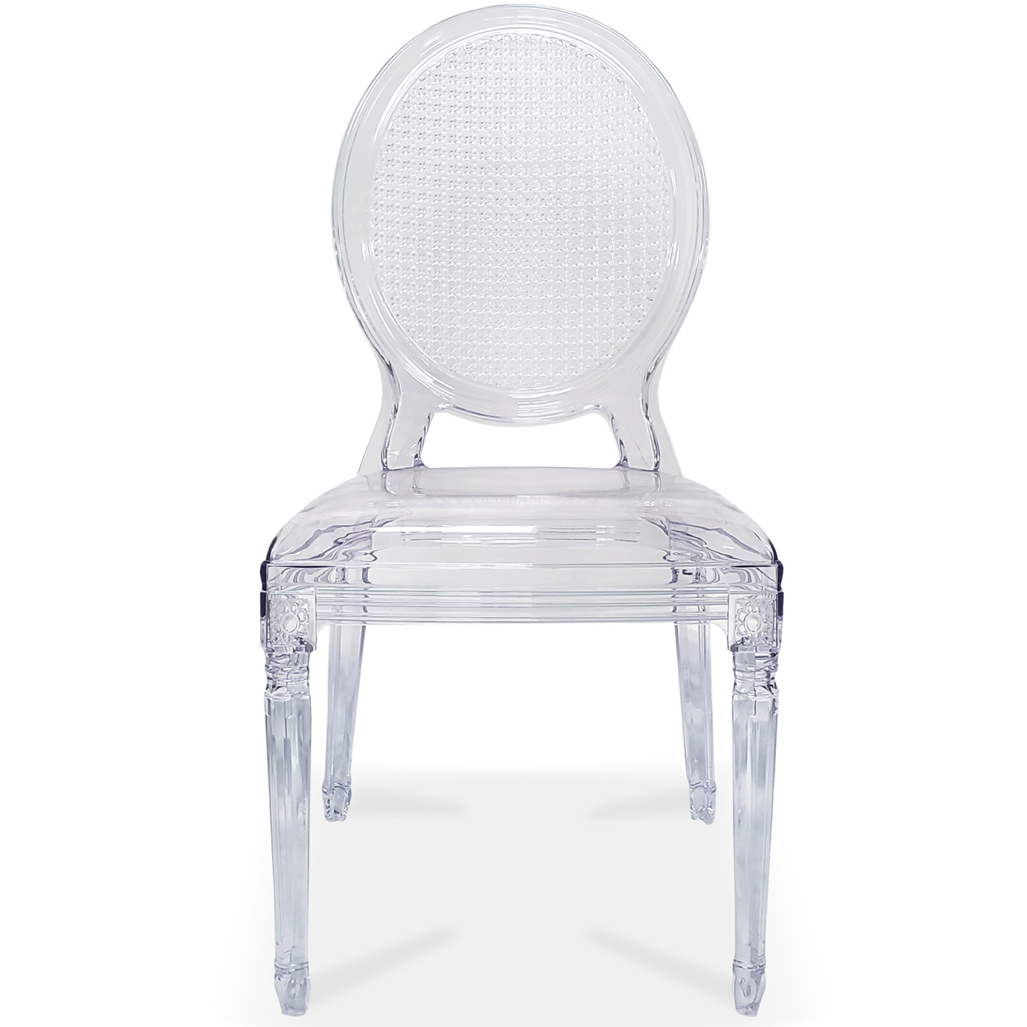 Clear Acrylic Louis Oval Back Side Chair 2x home frank clear lucite French chair