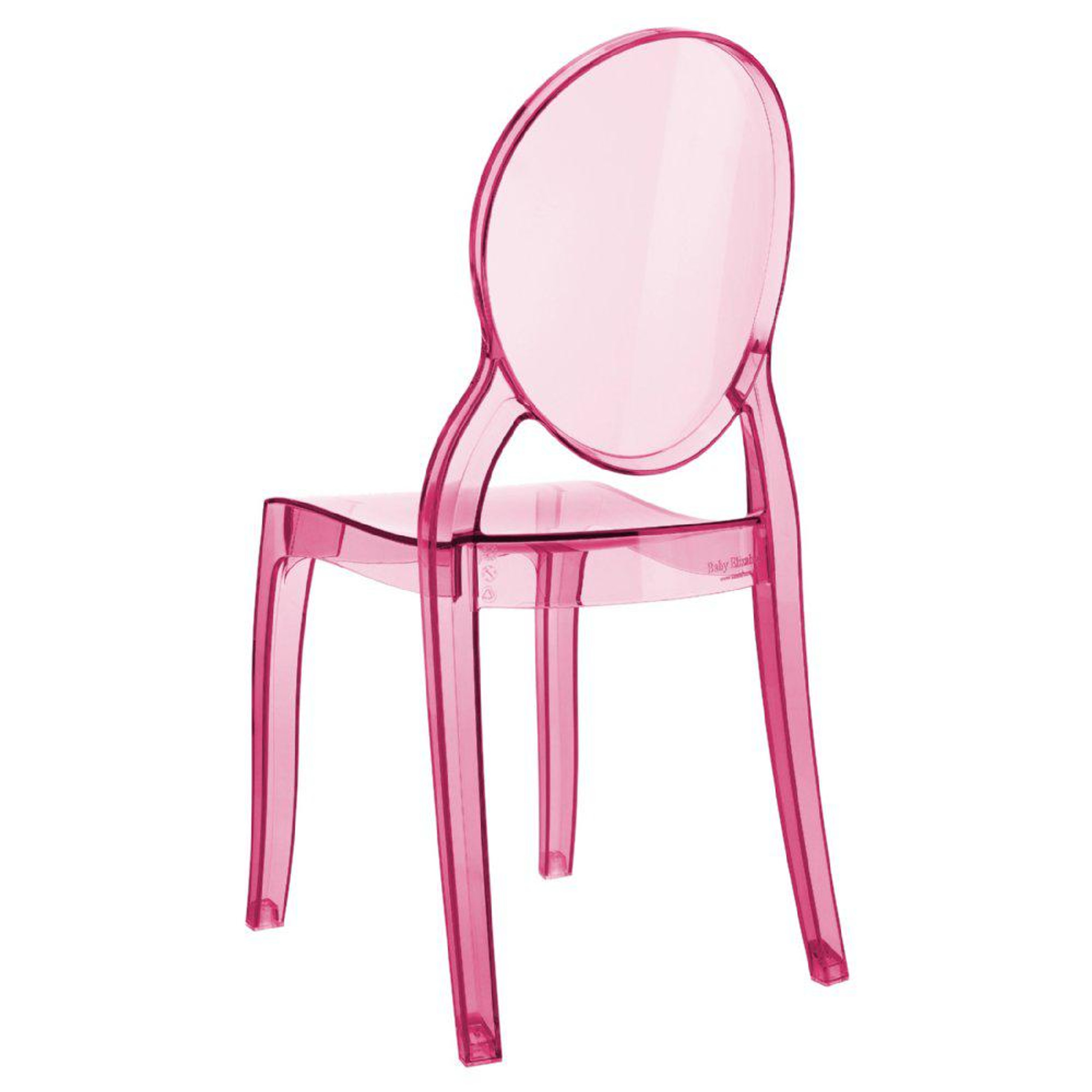 siesta compamia clear pink children's size acrylic lucite ghost chair Baby Elizabeth Kids Chair Transparent pink