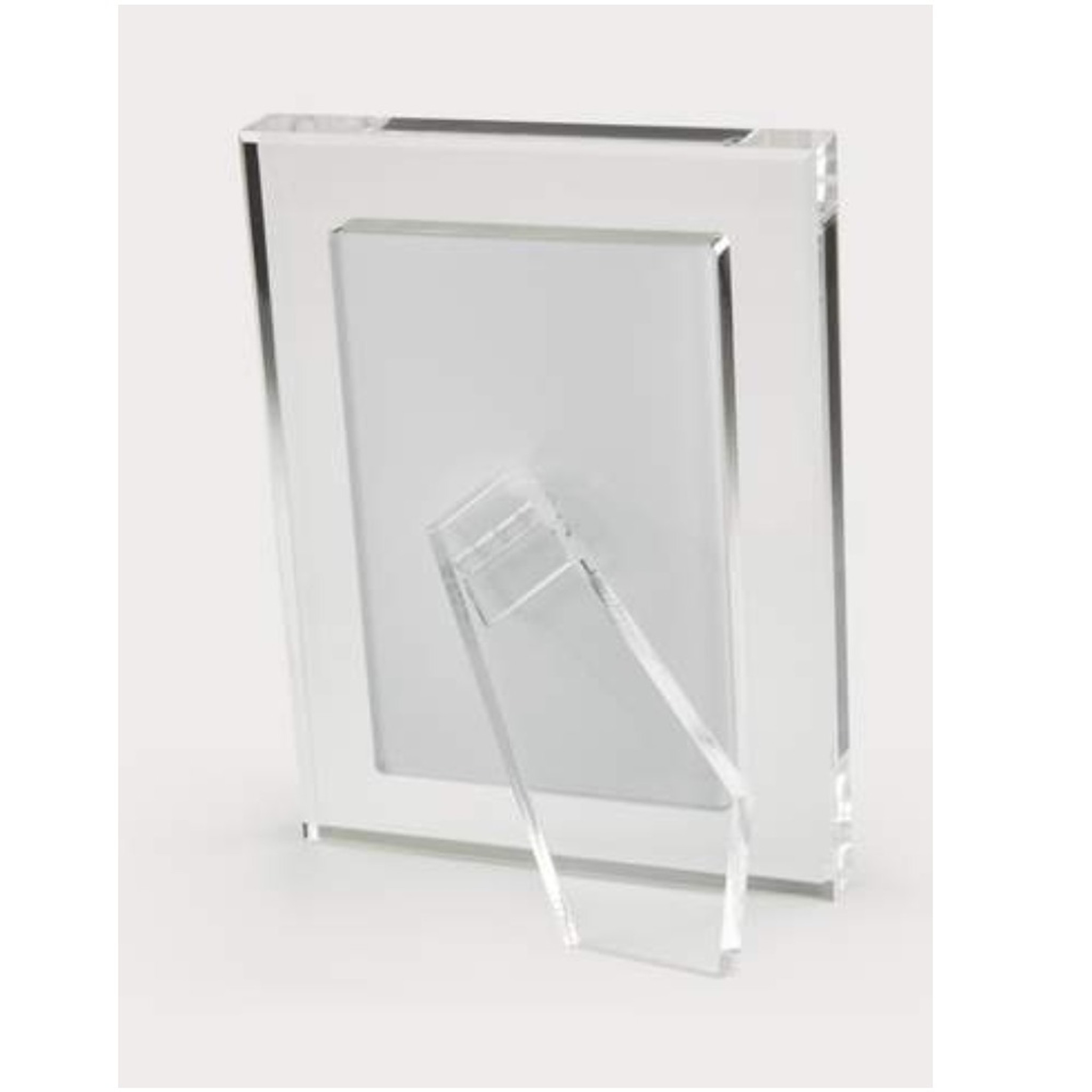  HA194CL tizo modern lucite acrylic clear border easel photo picture frame