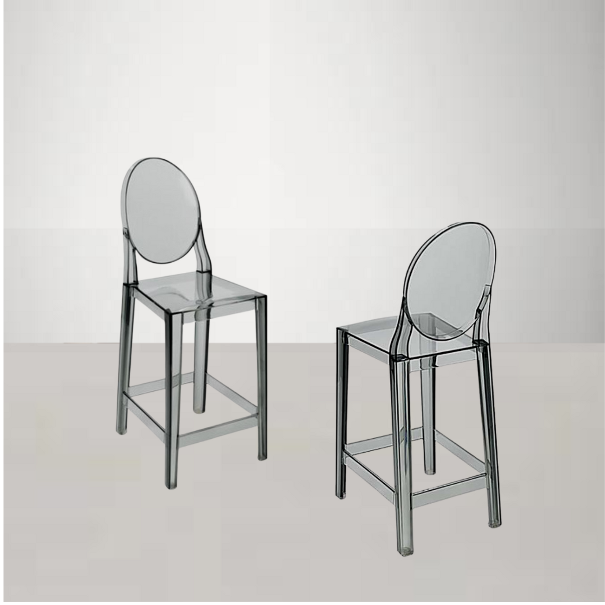 Smoke Grey Acrylic Ghost Style Barstool