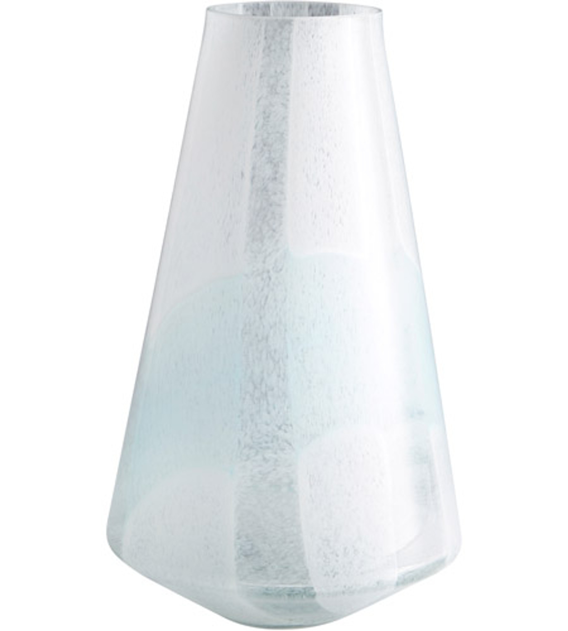 Shimmering White with Aqua Blue Vases (backdrift vases