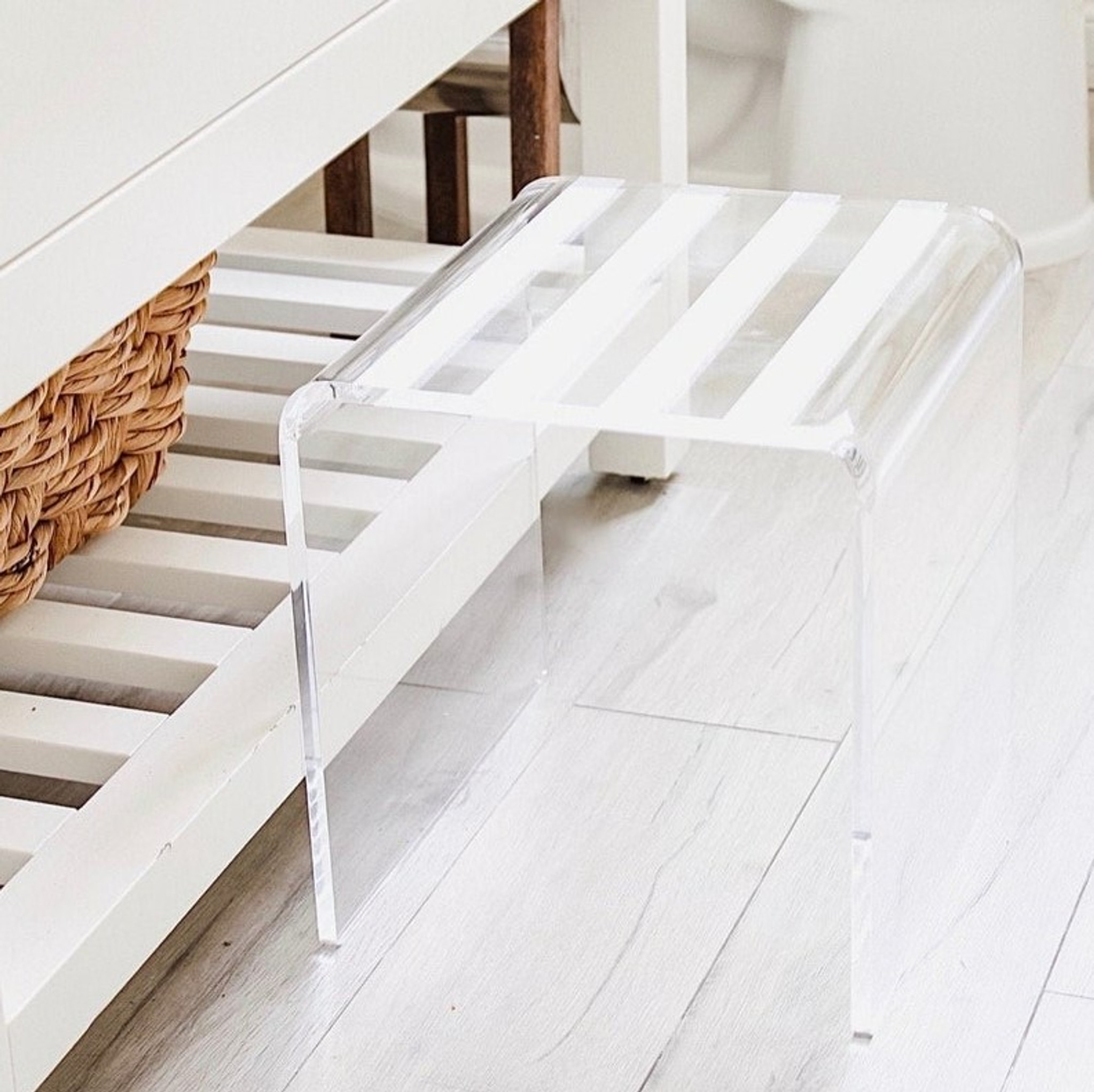 Clear Lucite Kid's Step Stool & Seat