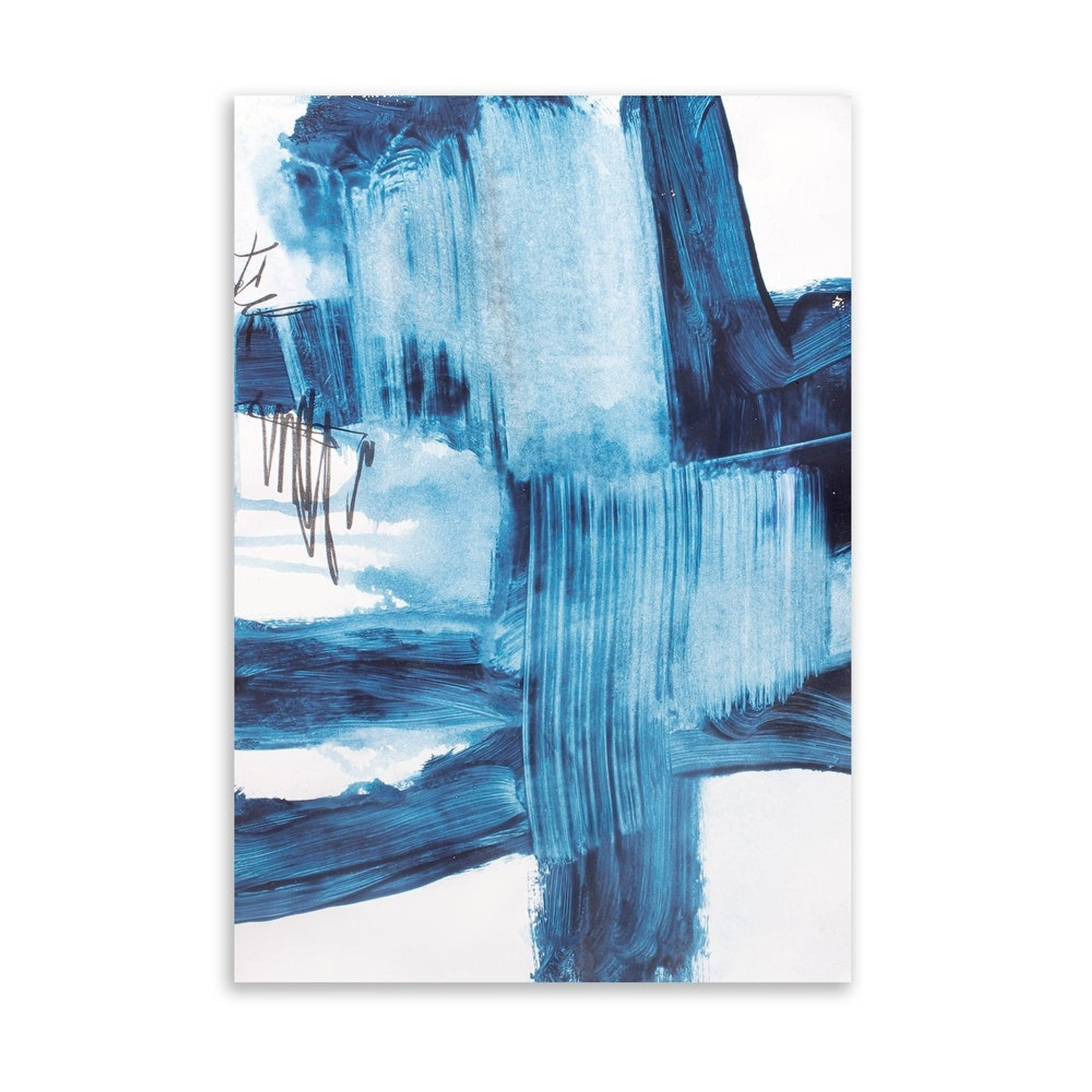 Abstract Blue Swath on Acrylic Wall Art