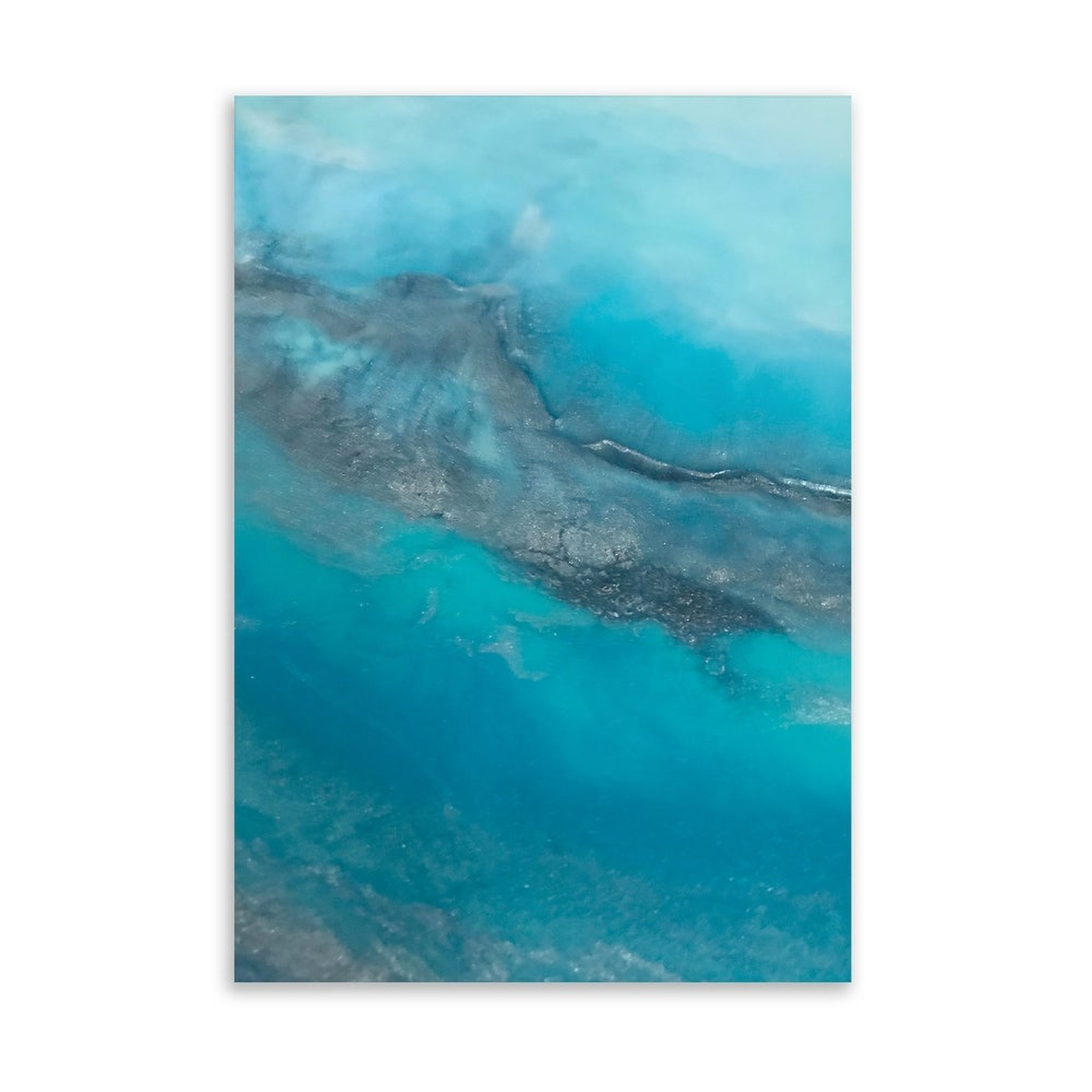 Abstract Blue Water on Acrylic Wall Art (sailing to paradise