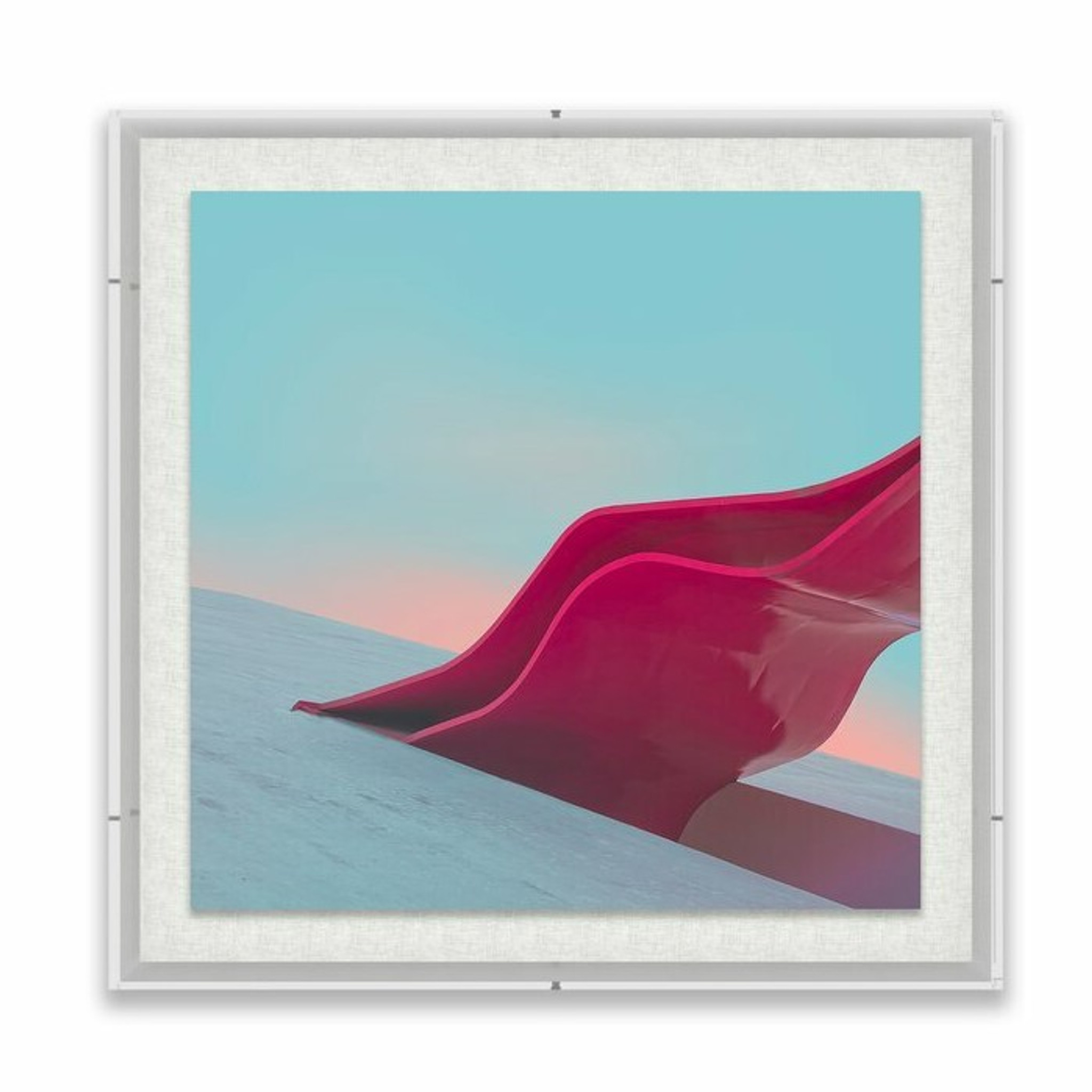 Pink Wings Print in Square Shadow Box Frame
