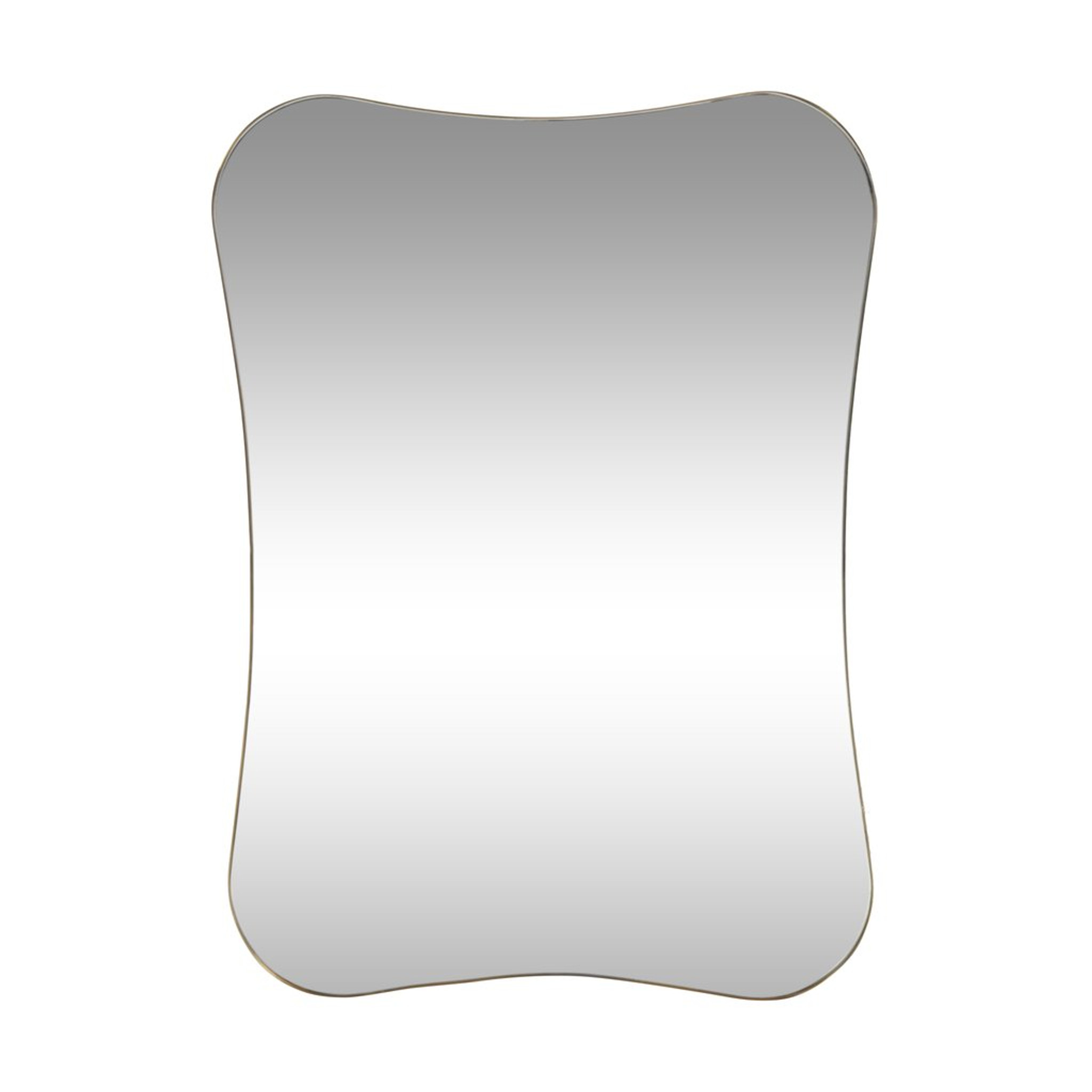 Modern Gold Organic Shape Wall Mirror