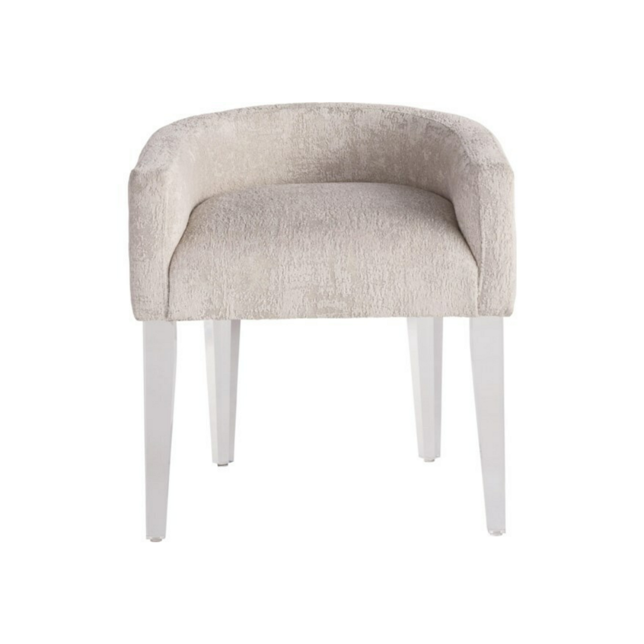 Upholstered Low Back Vanity Chair with Clear Legs (miranda kerr collec stool