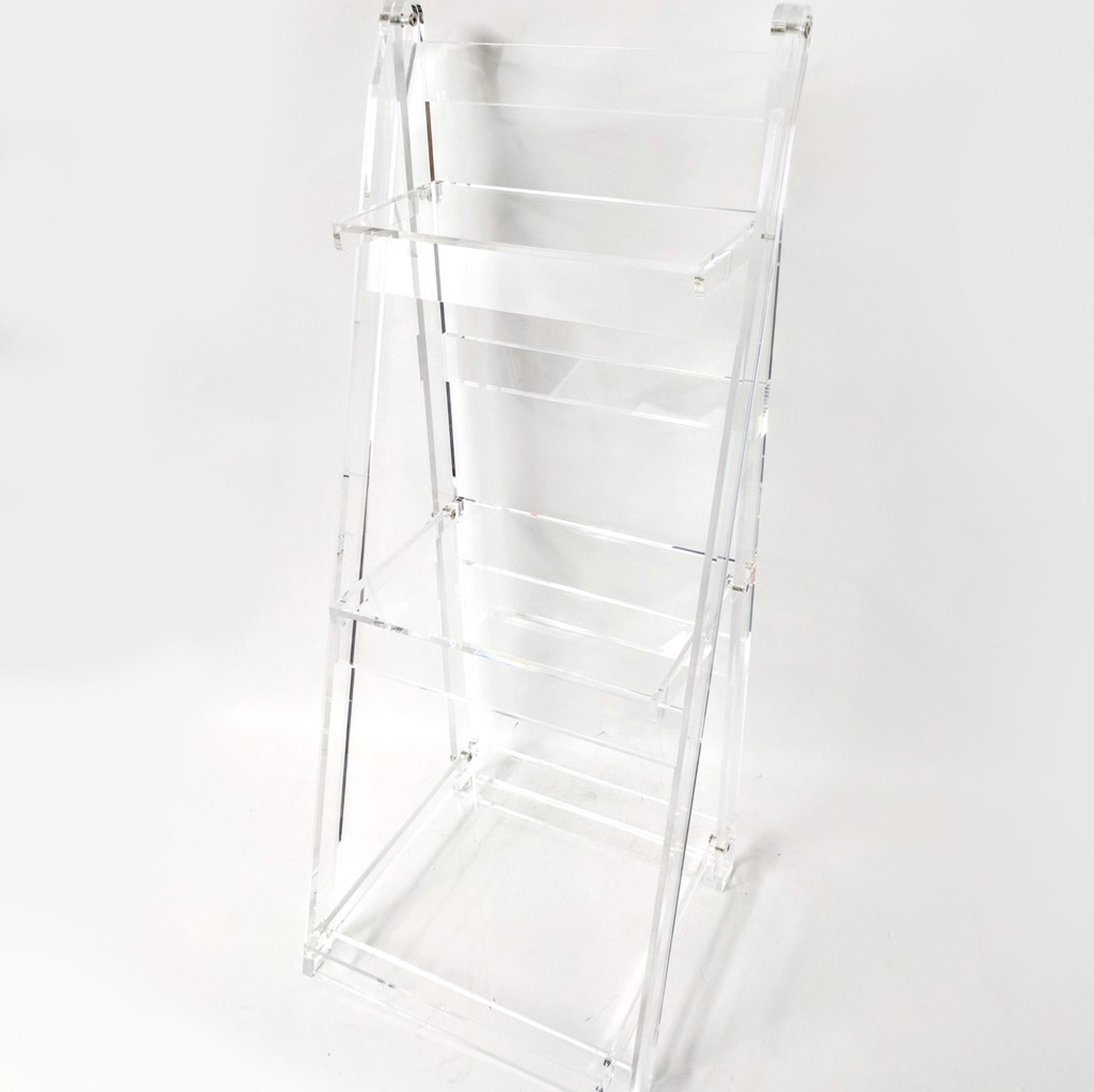 Clear Acrylic Ladder Bookcase