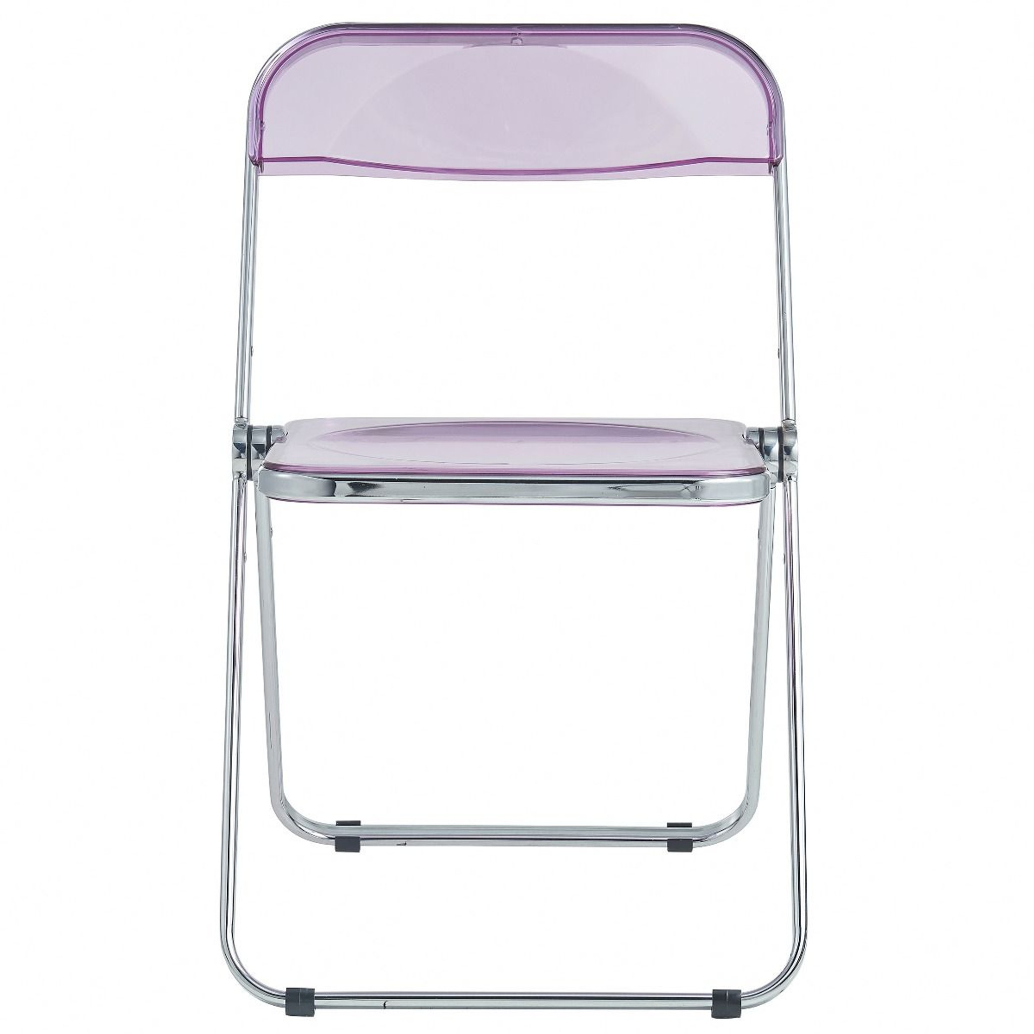 Sheer Magenta Acrylic Folding Chair with Chrome Trim game breakfast card table foldable
