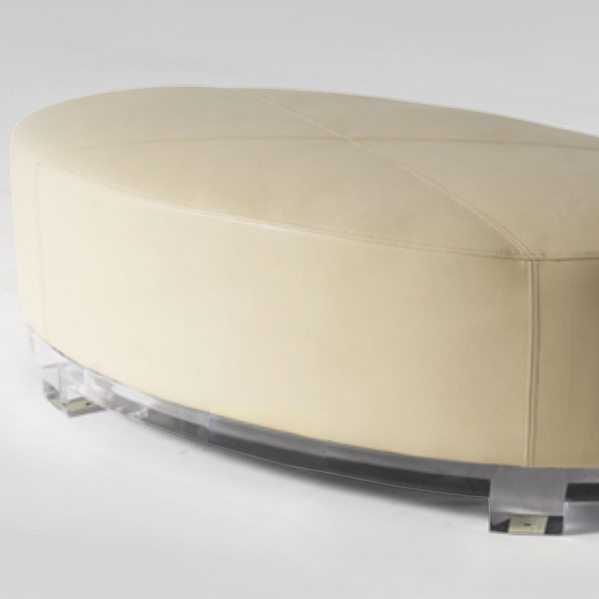  Lucite Oval Cocktail Ottoman