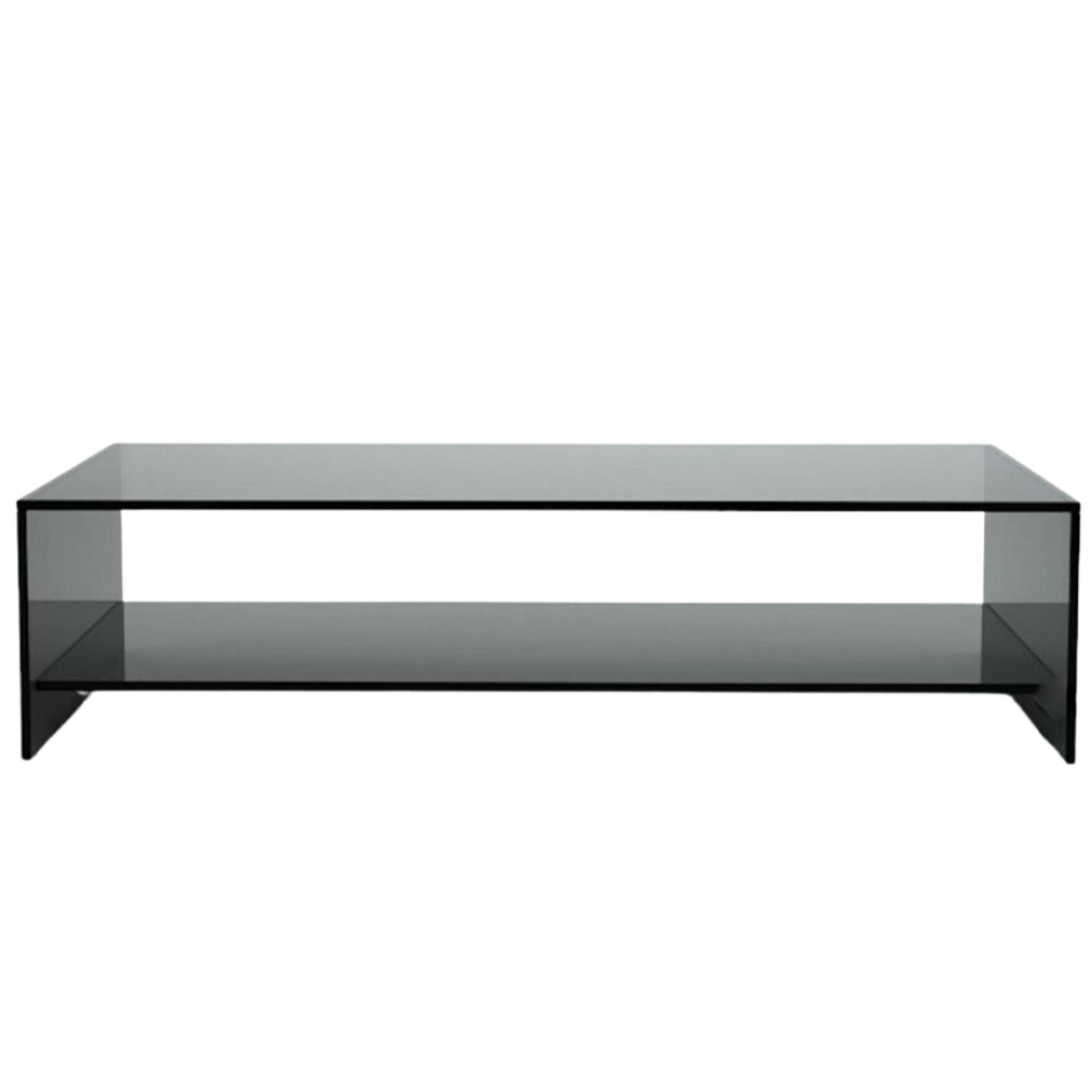 Sheer Black Acrylic Bi Level Coffee Table,