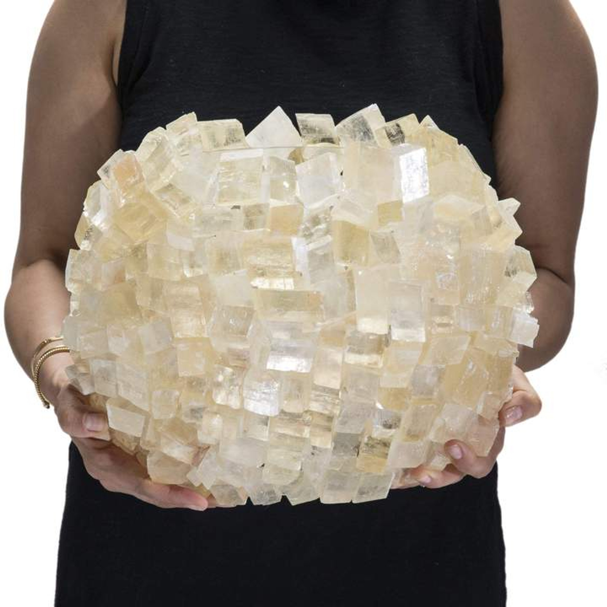 Large White Selenite Crystal Modern Vase